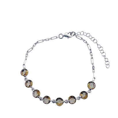 Srebrna bransoletka z okrągłymi elementami z sułtanitem