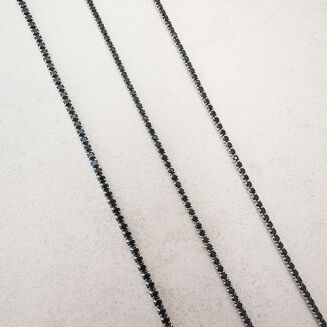 Srebrny naszyjnik z czarnymi cyrkoniami - 3