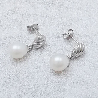 Srebrne kolczyki z perłami - 2