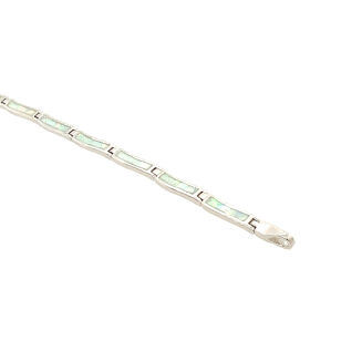 Srebrna bransoletka z opalem - 5