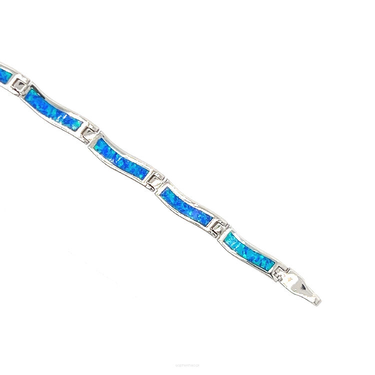 Srebrna bransoletka z opalem