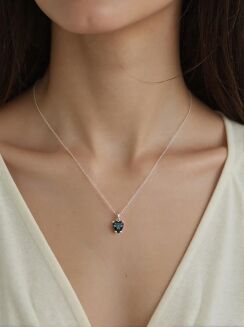 Naszyjnik z sercem - topaz mistic - 2