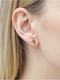 Kolczyki serduszka z sułtanitem - 3