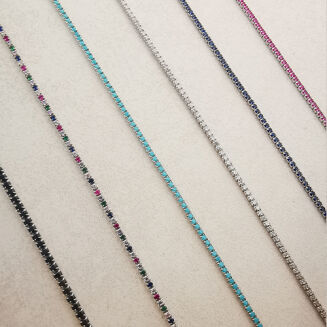 Delikatna bransoletka ''tenisówka'' w kolorze zieleni - 3