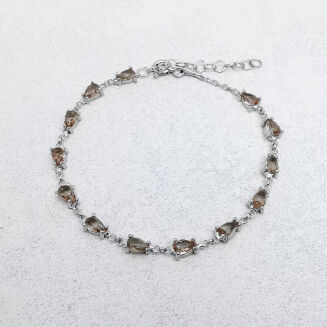 Delikatna bransoleta z sułtanitami w formie łezki - 2