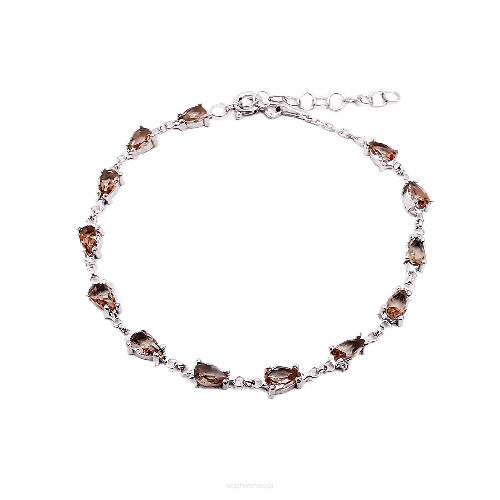 Delikatna bransoleta z sułtanitami w formie łezki