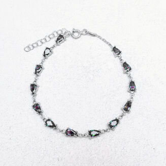 Srebrna bransoletka z topaz mistic - 2