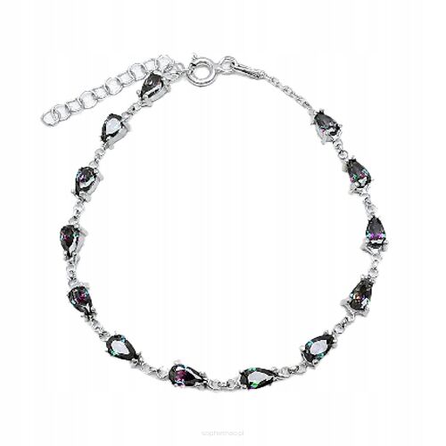 Srebrna bransoletka z topaz mistic