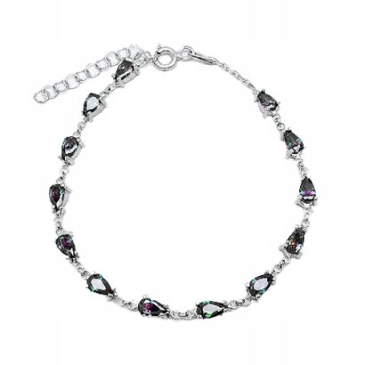 Srebrna bransoletka z topaz mistic