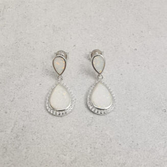 Kolczyki łezki z opalem - 4